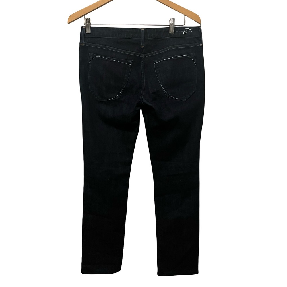 Anthropologie Earnest Sewn Dark Wash Denim Harlan Straight Leg Jeans - Size 29 - Picture 3 of 10
